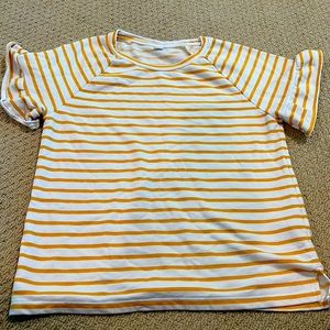 Old Navy white and yellow striped top